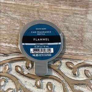 White Barn Flannel Car Fragrance Refill - Blue and Silver